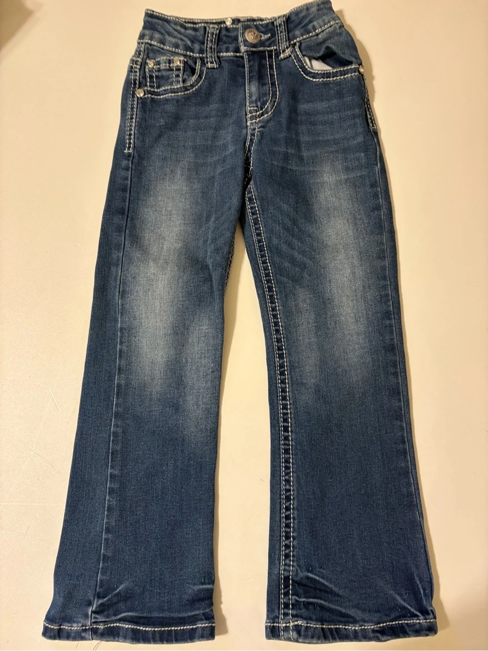 Girls' Rodeo Girl Blue Straight-Leg Jeans